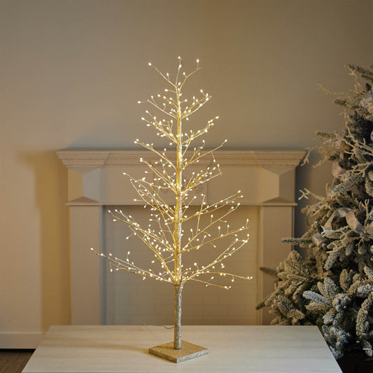 Gold LED Twig Tree 48"H