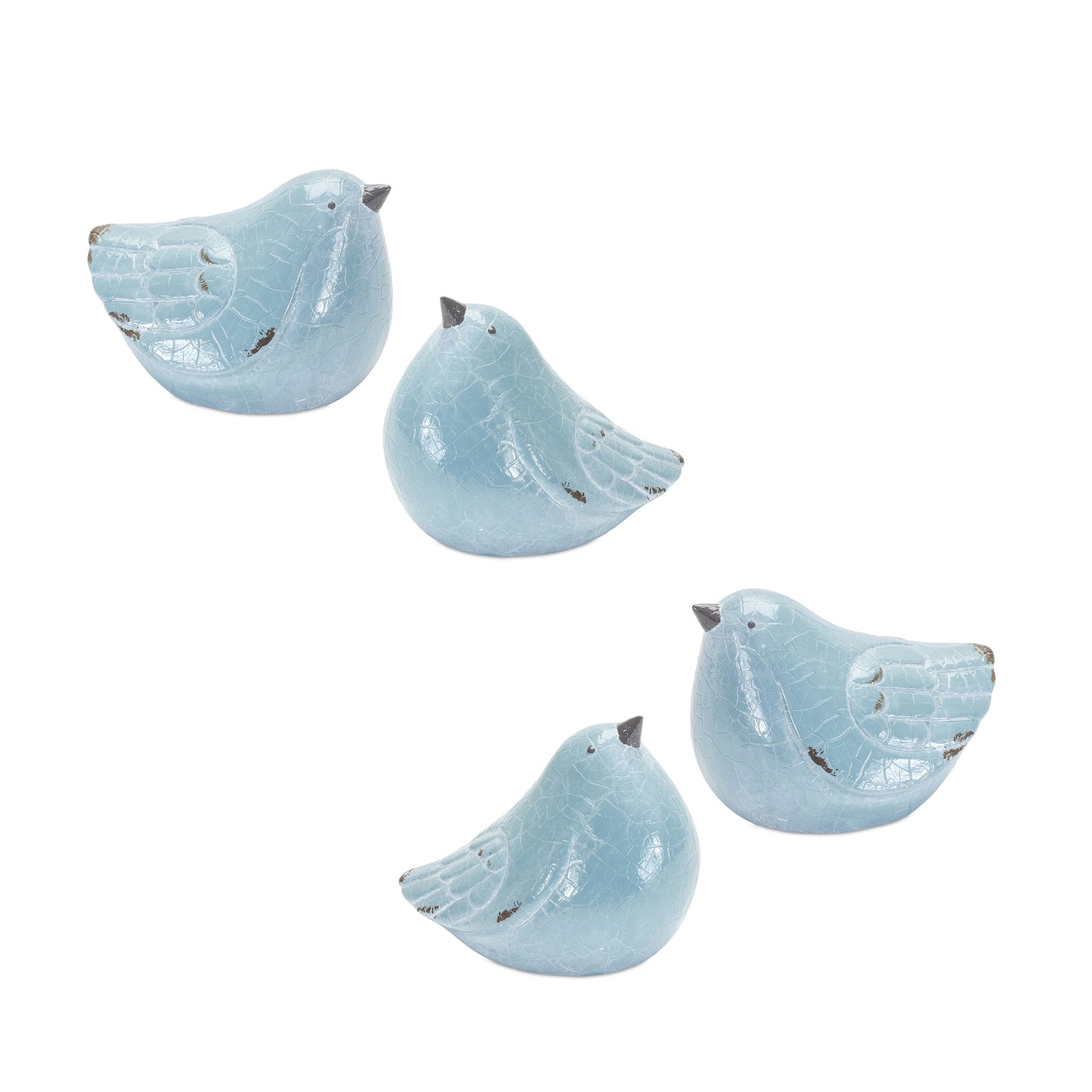 Bird (Set of 4) 4"H Terra Cotta