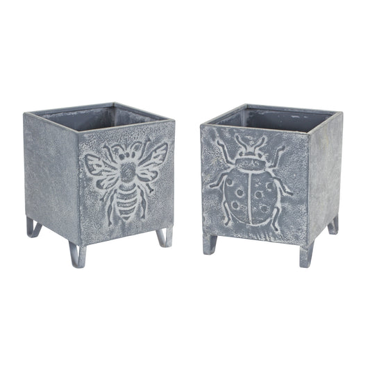 Insect Pot (Set of 2) 6.75"L x 7.5"H Iron