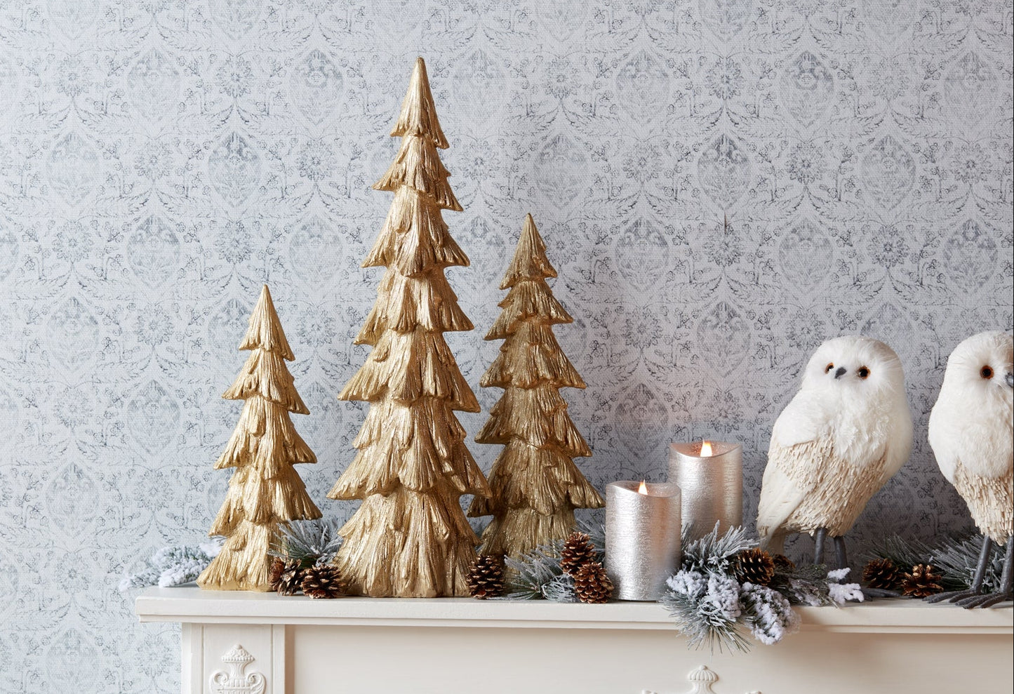 Rustic Gold Pine Tree (Set of 3)