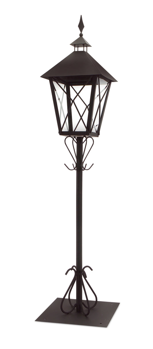 Iron Metal Lantern w/Post