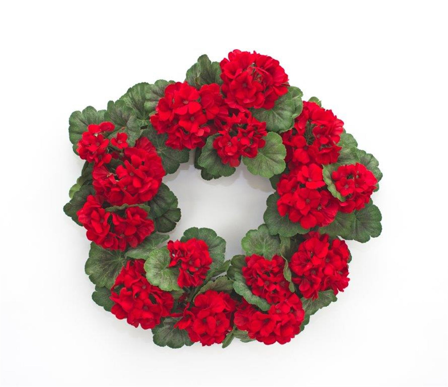 Geranium Wreath 22"D Polyester