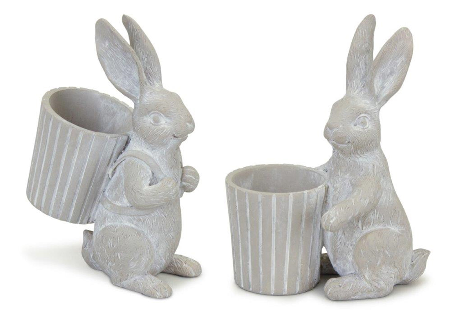 Bunny Pot (Set of 2) 5.75"H, 6"H Resin