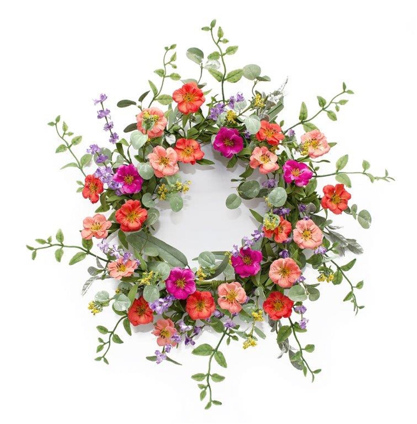 Mixed Floral Wreath 28"D Polyester
