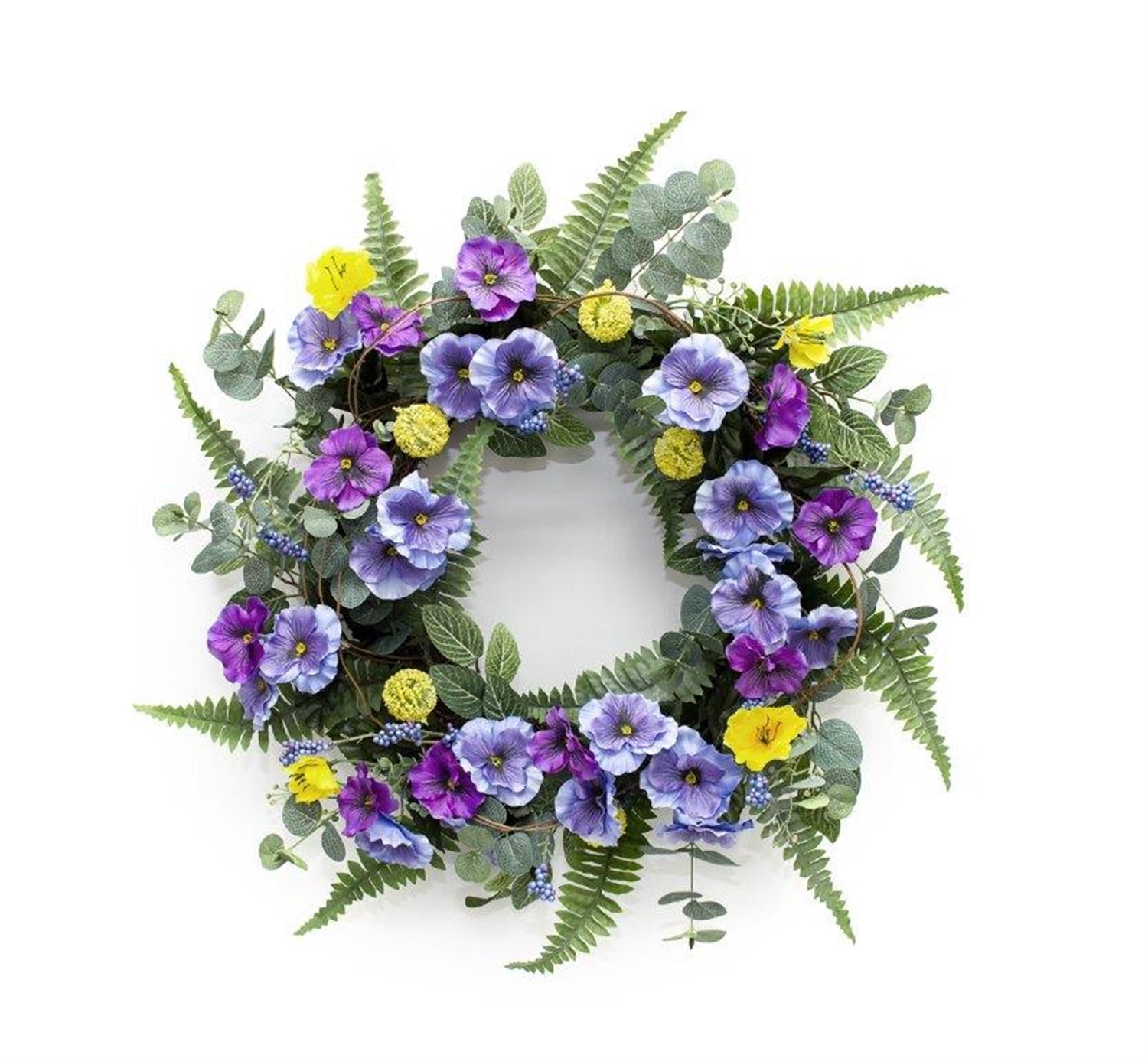 Pansy Wreath 26"D Polyester