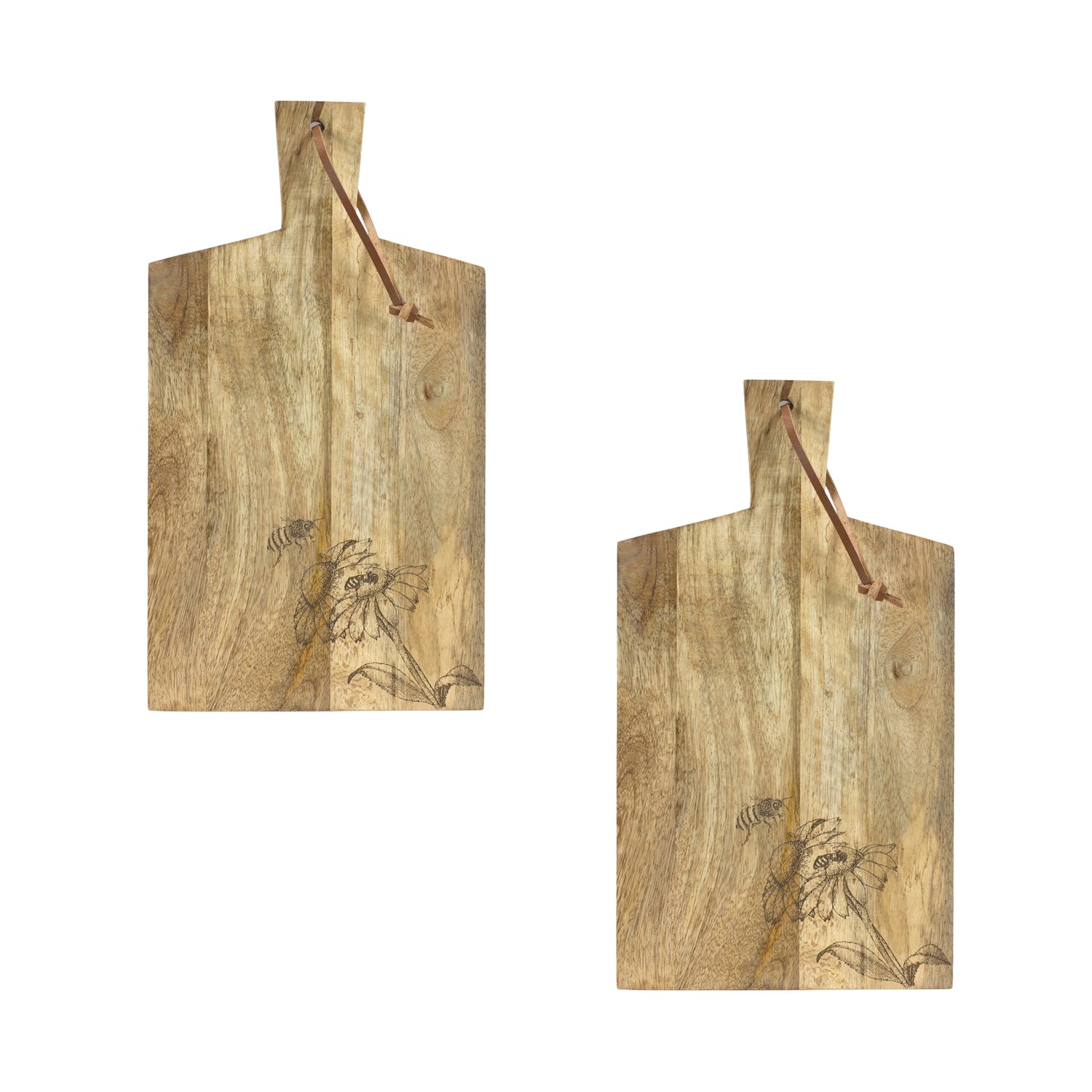 Cutting Board (Set of 2) 10" x 18"H Mango Wood