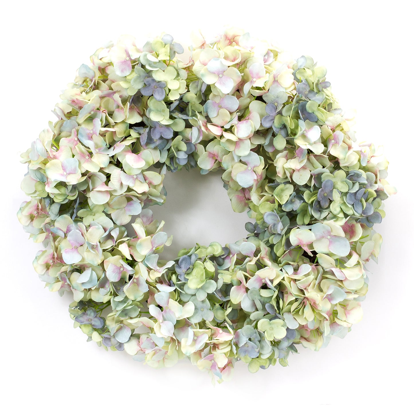 Hydrangea Wreath 23"D Polyester/Twig