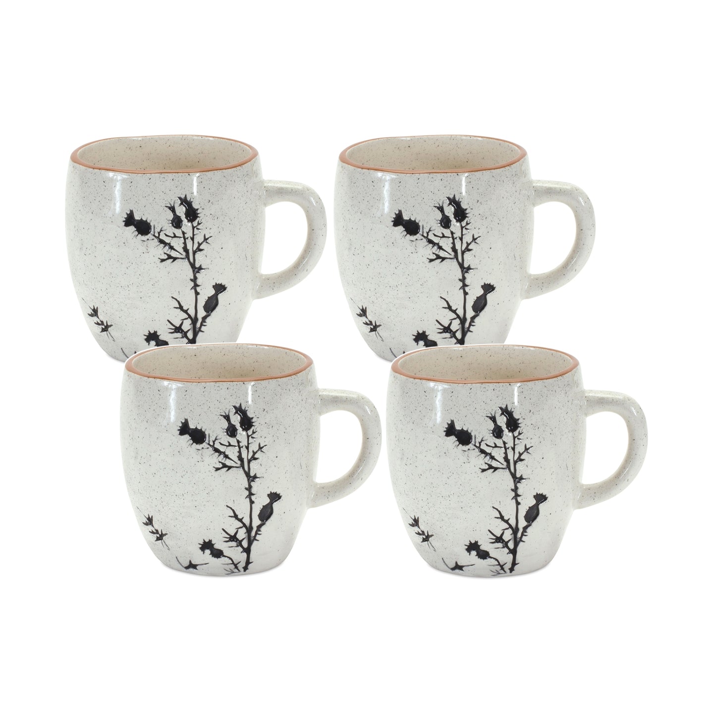 Mug (Set of 4) 3.25"H Ceramic