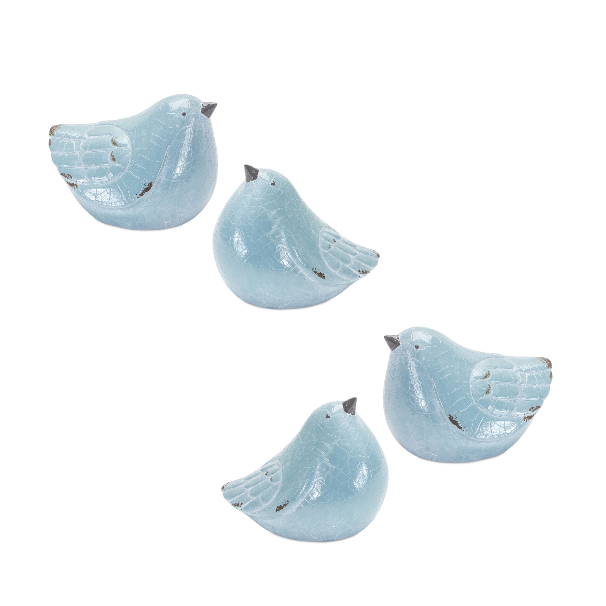 Bird (Set of 4) 4"H Terra Cotta