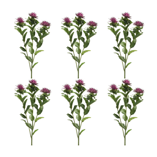 Thistle Spray (Set of 6) 24.5"H Polyester