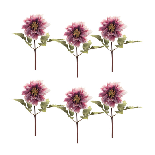 Dahlia Stem (Set of 6) 16"H Polyester