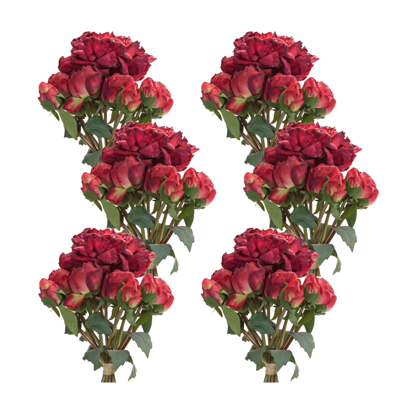 Peony Bouquet (Set of 6) 16"H Polyester