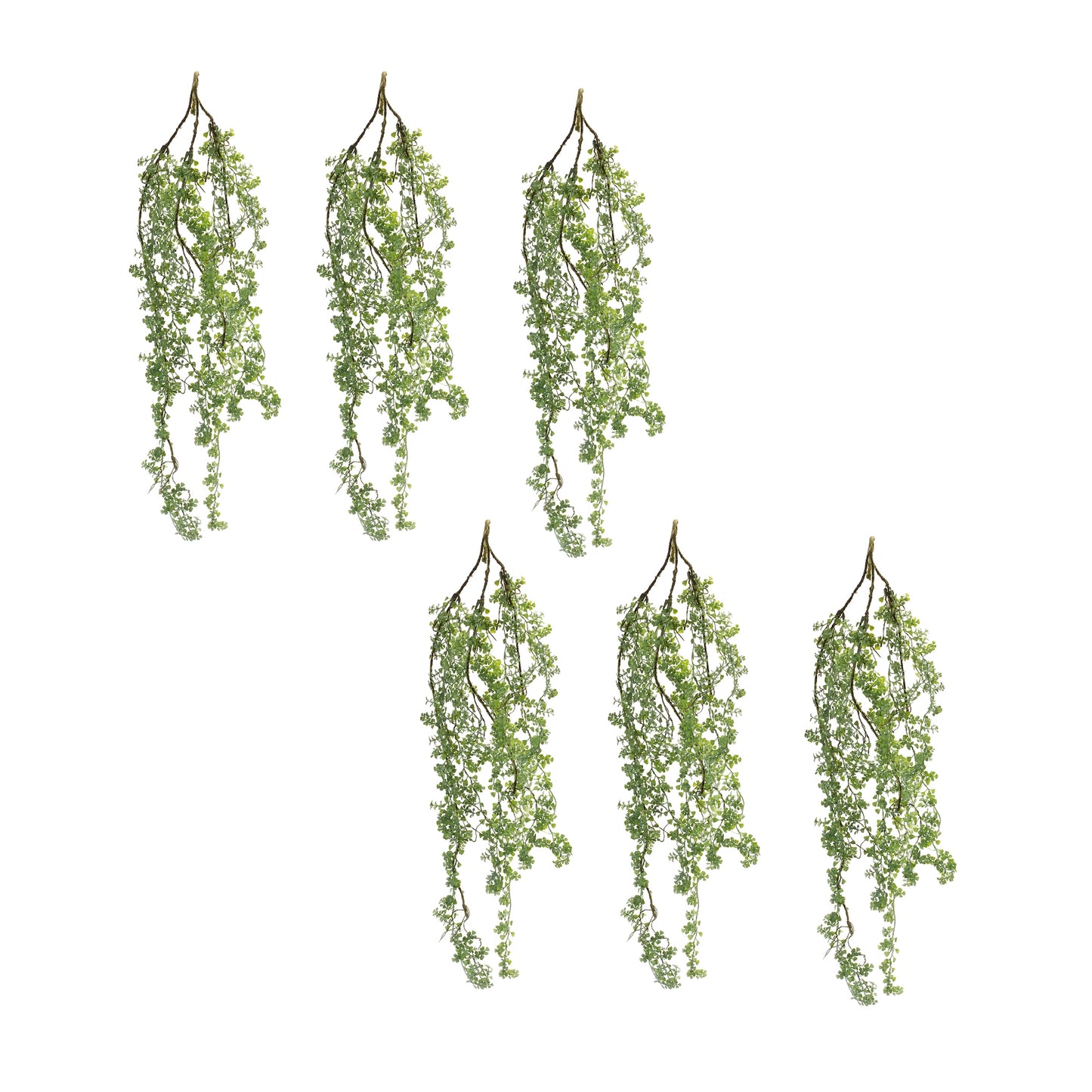 Hanging Mini Leaf Vine (Set of 6) 33"L Plastic