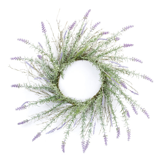 Lavender Wreath 28"D Plastic