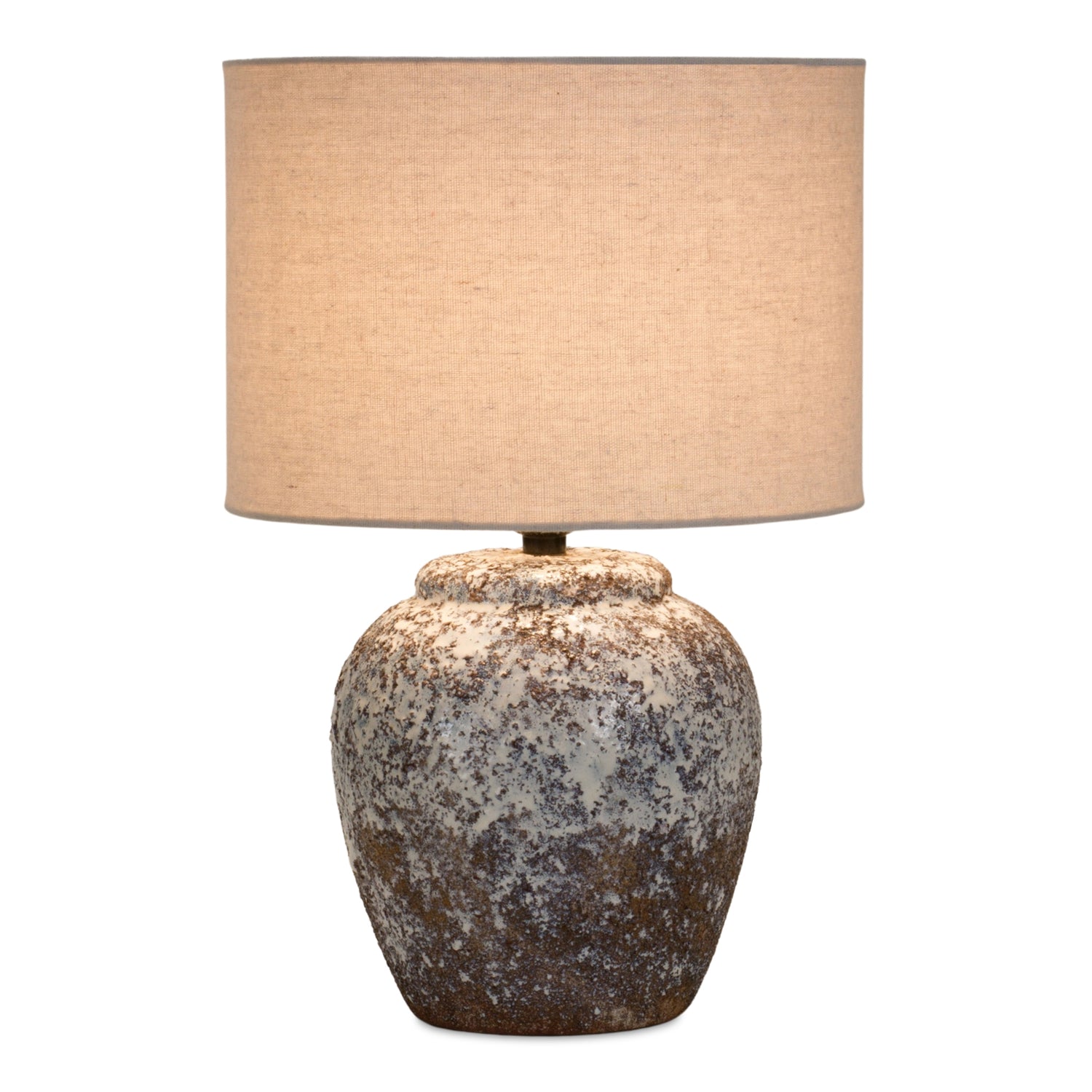 Table Lamp 17"H Ceramic/Linen