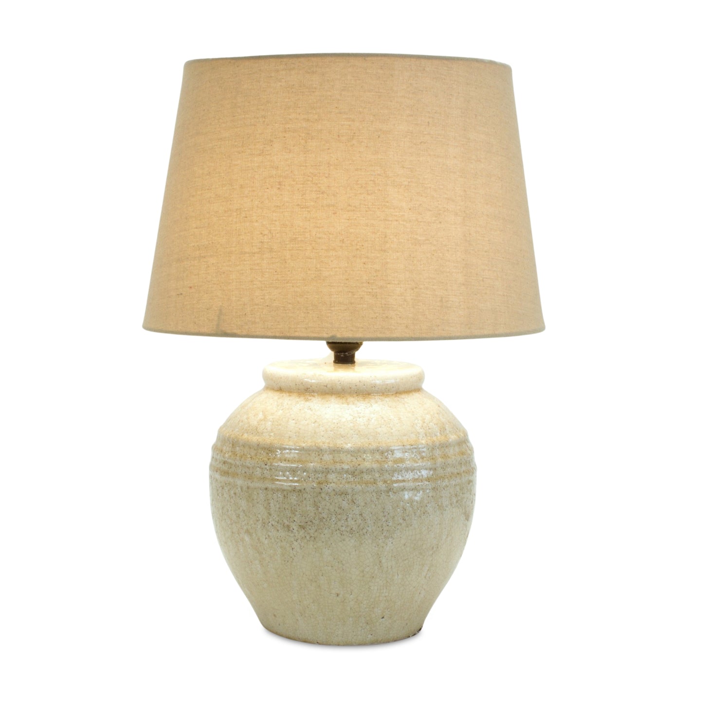 Table Lamp 20"H Terra Cotta/Linen
