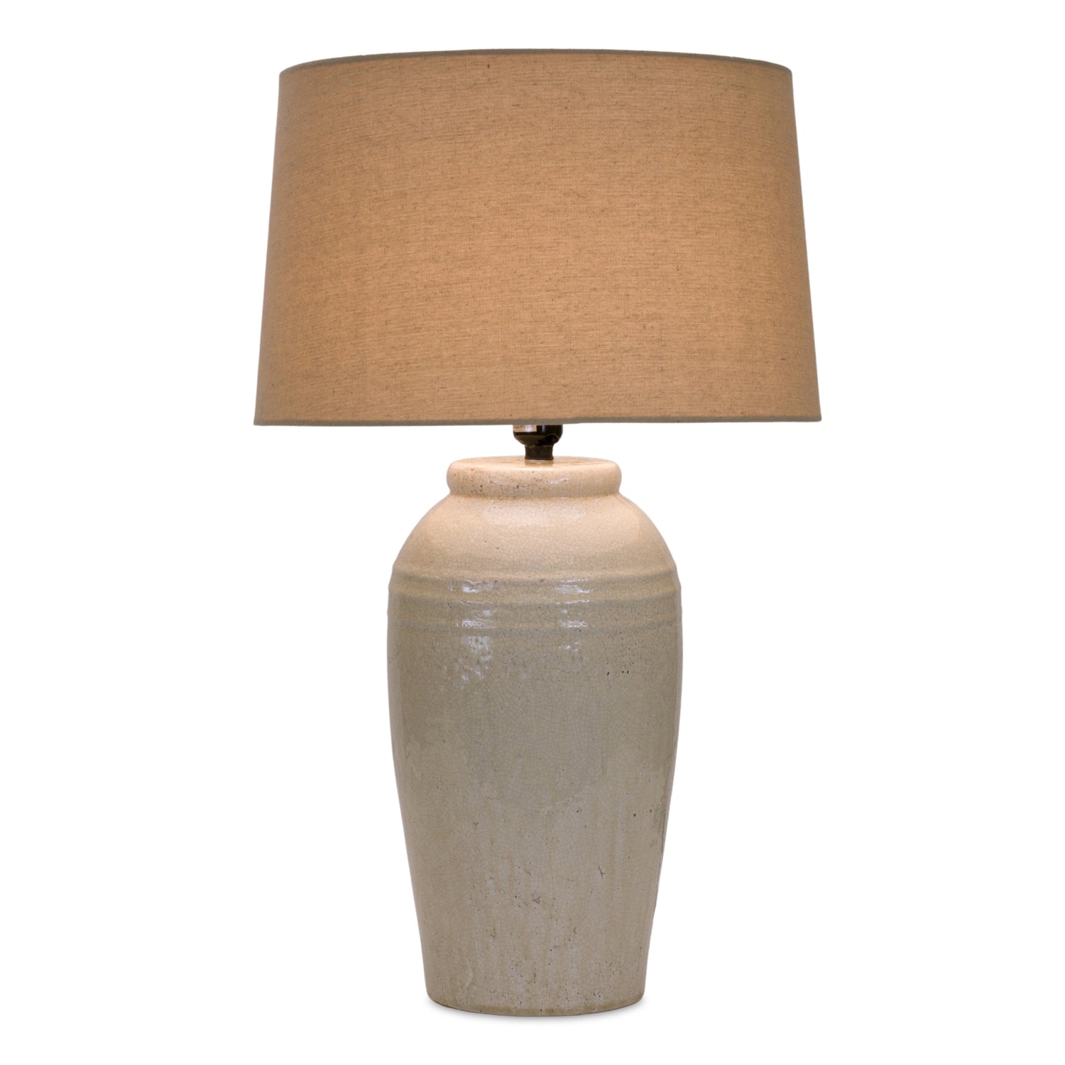 Table Lamp 25.5"H Terra Cotta/Linen