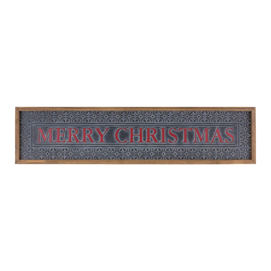 Ornate Metal Merry Christmas Sign 34"L